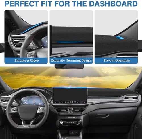 FIILINES Dash Cover for 2020-2025 2026 Ford Escape, Dashboard Mat Exact Fit for - Image 4