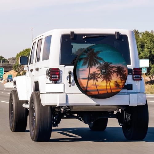 KiuLoam Coconut Palm Trees Beach Sunset Spare Tire Cover - Image 2
