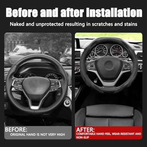 Osilly 15 Inch Artificial Leather Steering Wheel Cover - Image 5