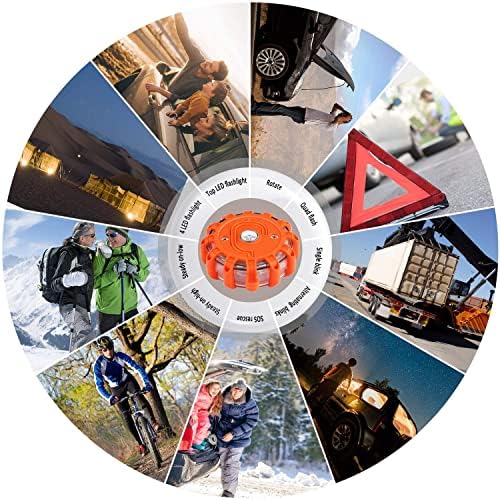 AK LED Road Flares Safety Flashing Warning Light Roadside Emergency Disc Beacon - Image 7