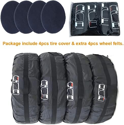 Tire Cover 4pcs Skyour Adjustable Waterproof Seasonal Spare Car Wheel Tire - Image 7