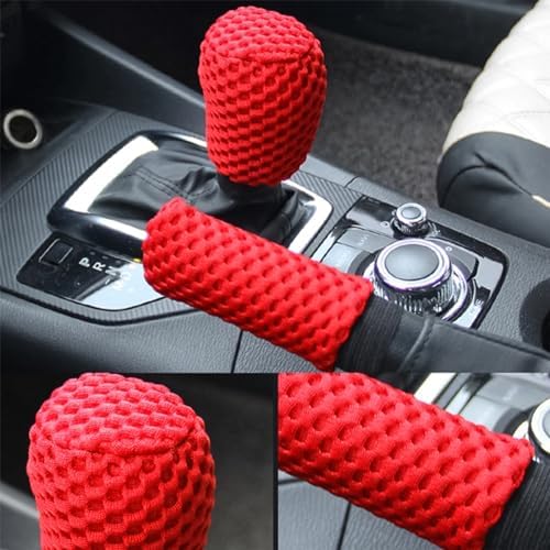 AUCELI 2 Pack Car Gear Shift Knob Cover & Handbrake Cover, Automotive Anti-Slip - Image 5