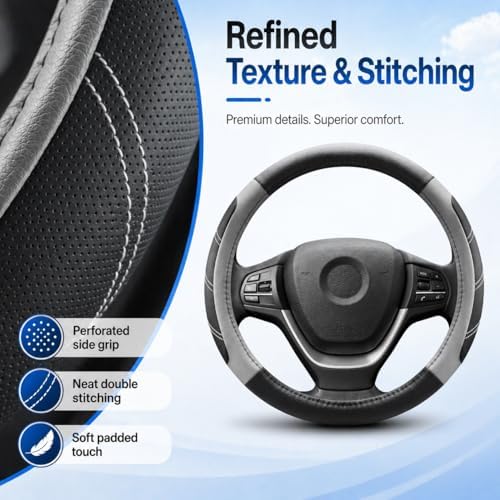 Elantrip Steering Wheel Cover for 14.5" to 15" Wheels, Soft Padded Grip - Image 5