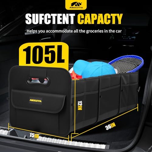 MIKKUPPA Car Trunk Organizer - 105L Foldable Car Storage - Image 2