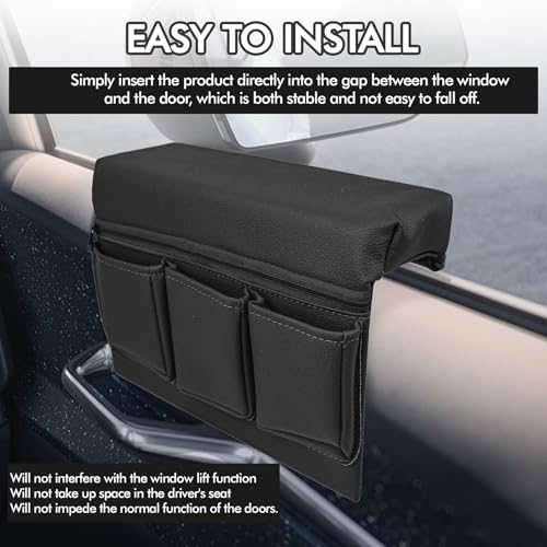 wuyaoyao Leather Car Window Armrest Storage Box - Image 5