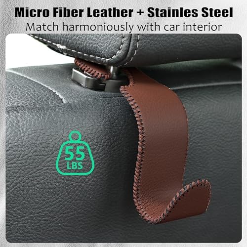 Car Seat Headrest Hook 55lb Heavy Duty Metal Hanger - Image 6