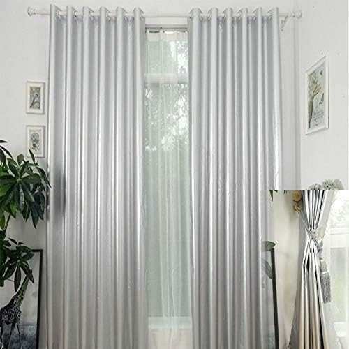Blackout Drapery Shade Fabric Black and Silver 100 Percent Shading Light - Image 3