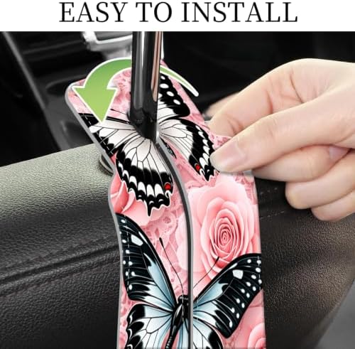 PU Leather Car Seat Hook, Storage Headrest Hanger, Cute Car Backseat Organizer - Image 5