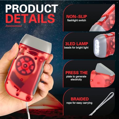 Treela 36 Hand Crank Flashlights - Image 3