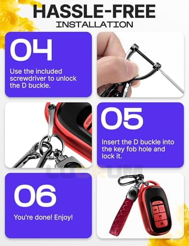 Lucrum Compatible with Honda Key Fob Cover & Keychain - Image 7