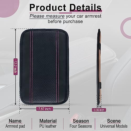 Amiss Car Center Console Pad, Universal Waterproof Car Armrest Seat Box Cover - Image 5