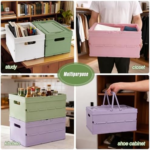 Collapsible Storage Crate, Foldable Plastic Basket - Image 6