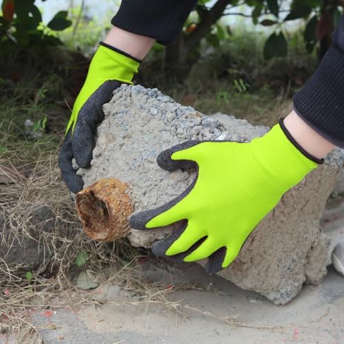 Evridwear Crinkle Latex Rubber Coated Safety Work Gloves - Image 5