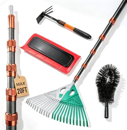 20FT Telescoping Roof Rake Set, Roof Rake by Unknown