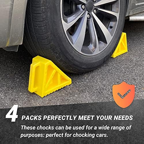 HOXWELL Wheel Chocks Premium, Heavy Duty Camper Vehicle Wedge Design - Image 5