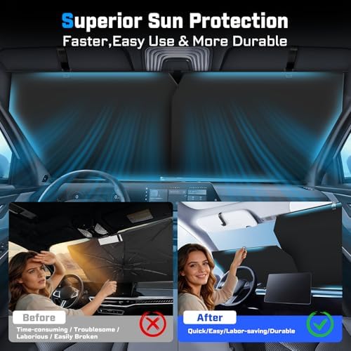 KUST Upgraded 2 Pack Retractable Automotive Sunshade Car Window Sunshades - Image 4