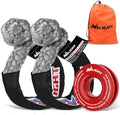 Nilight 2PCS Synthetic Soft Shackle 1/2" x 24" & Recovery Ring Kit by Nilight