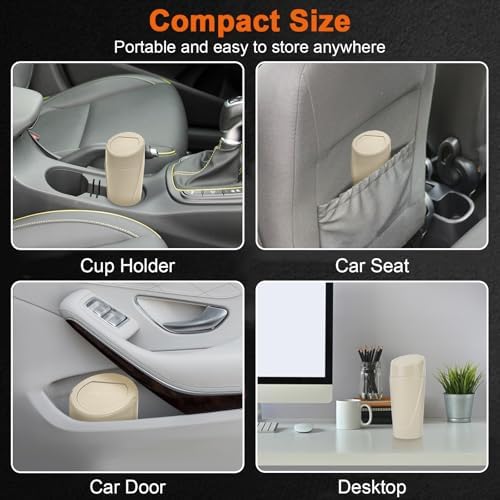 Car Trash Can, 2 Packs Mini Car Garbage Can Cup Holder - Image 2