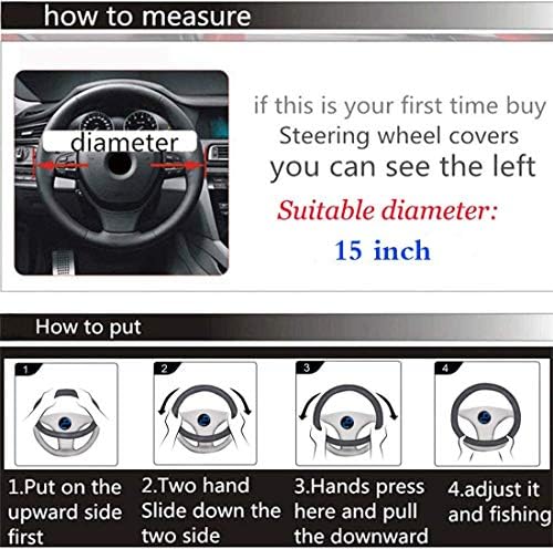 Cxtiy Steering Wheel Cover for Women Leather Universal Steering Wheel Covers - Image 6