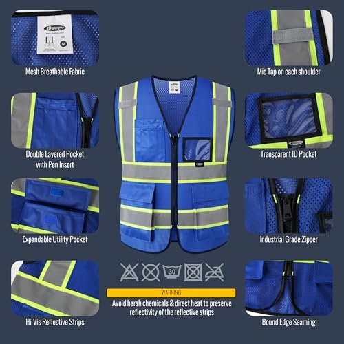 JKSafety Safety Vest for men women Hi Vis Vest - Image 2