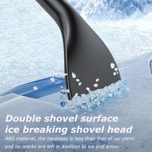 3 In 1 Snow Brush Ice Scraper for Car Windshield Extendable Snow Removal - Image 7