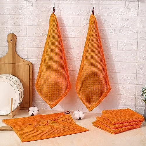 Kitinjoy 100% Cotton Waffle 12-Pack Kitchen Towels - Image 6