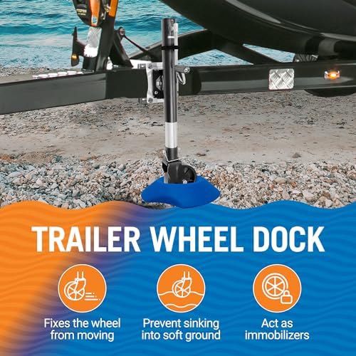 Trailer Wheel Chocks with Rope and Wheel Dock, - Image 2