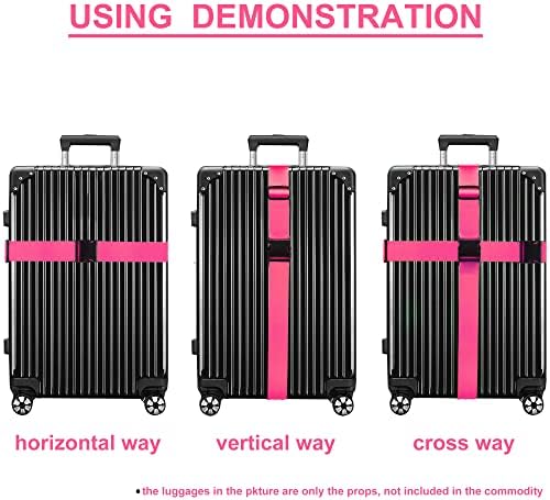 Chelmon Luggage Straps for Suitcases TSA Approved Travel Essentials 8 Pack - Image 5