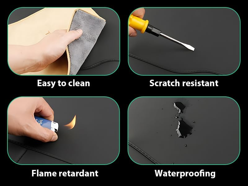 HCMAX 2 Pack Kick Mat Car Seat Back Protector Waterproof Easy to Clean - Image 4