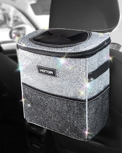 HOTOR Car Trash Can, Leakproof Car Organizer, Sparkle White by HOTOR