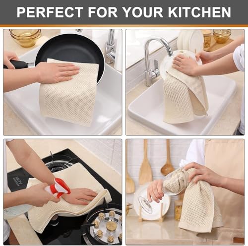 Kitinjoy 100% Cotton Waffle 12-Pack Kitchen Towels - Image 4