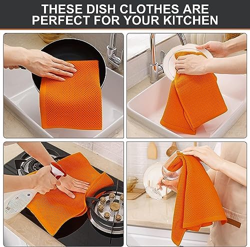 Kitinjoy 100% Cotton Waffle 6-Pack Kitchen Towels - Image 4