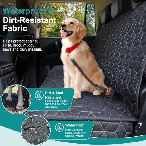 Meginc Dog Car Seat Covers for Back Seat - Image 4