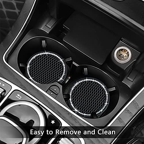 2PCS Bling Car Cup Coaster, 2.75 Inch Auto Cup Holder Insert Coasters Silicone - Image 6