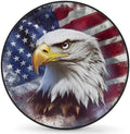Spare Tire Cover for RV Trailer, American Flag Eagle Waterproof Sun Leather by cfpolar