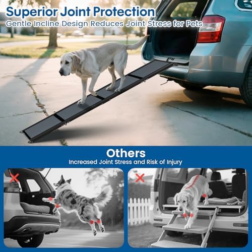 HBTower 67" L x 17.3" W Folding Dog Car Ramp - Image 5