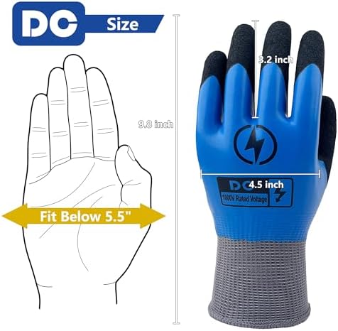 DongChu 5 Pairs Insulated Electrician Gloves 1000V Voltage Resistant Flame - Image 5