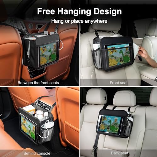 Car Organizer Bag for Back Seat Front Seat or Between Seats Premium PU Leather - Image 6