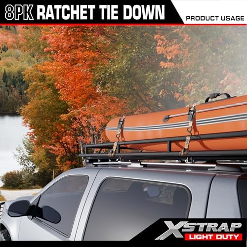 XSTRAP STANDARD 8-Pack Ratchet Tie Down Straps, Camouflage - Image 6