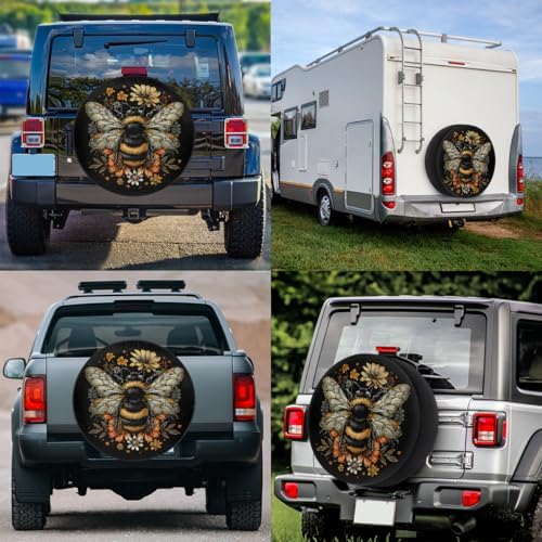 Bee Spare Tire Cover 15in Spare Wheel Covers Tire Storage Cover - Image 6