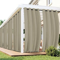 Outdoor Curtains for Patio Waterproof 6 Panels, Porch Sun Shade by RichSets
