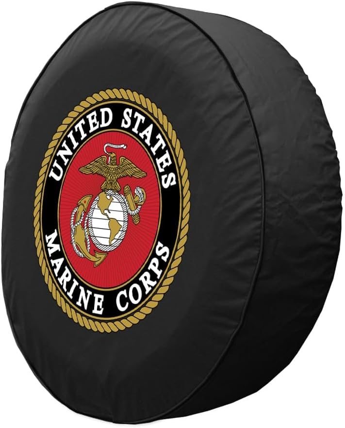 Quadratec Spare Tire Cover, U.S. Marines Licensed Logo - Image 4