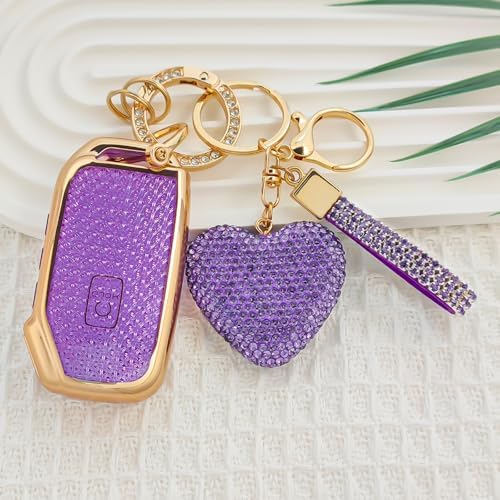 Key Fob Cover with Diamond, Compatible with Kia Cerato Ceed Forte NIRO Sorento - Image 5