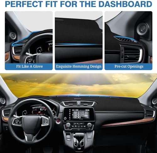 FIILINES Dash Cover Fit for 2017-2022 Honda CRV CR-V, Dashboard Mat Exact Fit - Image 4