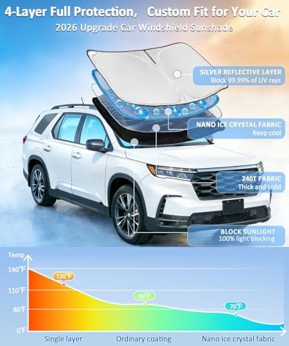 Sun Shade Sunshade for Mazda 3 2019-2025 2026 Windshield Cover - Image 2