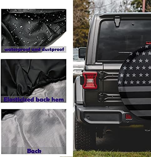 American Flag Spare Tire Cover Fit - Image 3