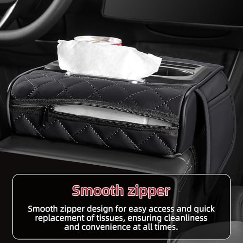 5 in 1 Nappa Leather Console Armrest Cover - Image 5