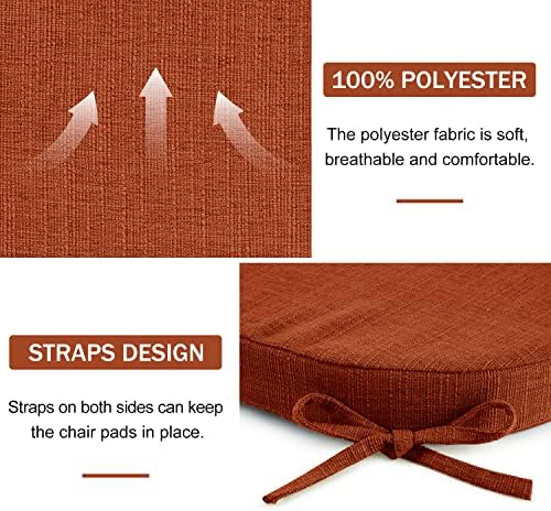 downluxe Indoor Chair Cushions for Dining Chairs, Soft and Comfortable Textured - Image 3