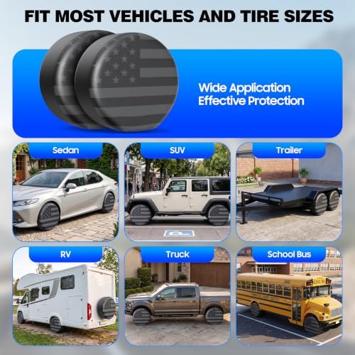 Moonet PVC Leather Tire Cover, Universal Fit 24-26" - Image 3