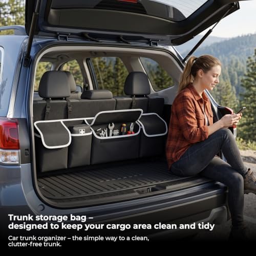 Car Trunk Organizer for SUV, Hanging Backseat Storage Bag 40.16" x 11.02" - Image 6